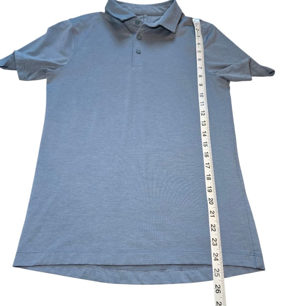Men's Lululemon Evolution Short Sleeve Polo Shirt - River Blue - Picture 7 of 8